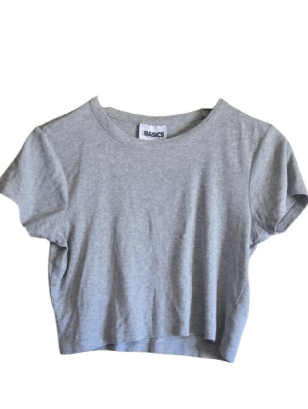 FCT Ribbed Crop Tee Light Grey